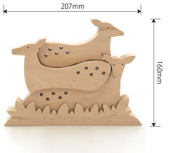 大工さんがつくった積木シリーズ 「Moku Animal」草原のえぞしか：寸法